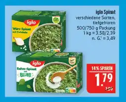 Marktkauf Iglo würz-spinat mit zwiebeln Angebot