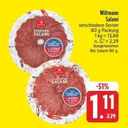 E-Center Wiltmann pfeffer salami Angebot