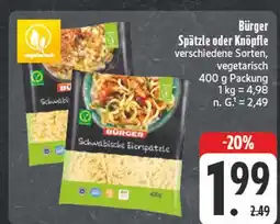 E-Center Bürger spätzle Angebot