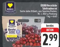 E-Center Edeka herzstücke tafeltrauben rot kernlos Angebot
