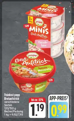 E-Center Popp minis brot-aufstrich fleisch-salat Angebot