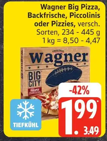 Edeka Wagner big pizza Angebot