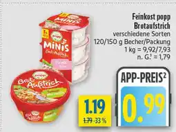 diska Feinkost popp brotaufstrich minis Angebot