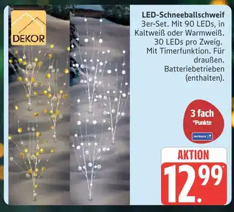 Marktkauf Dekor led-schneeballschweif Angebot