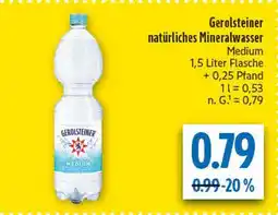 diska Gerolsteiner natürliches mineralwasser medium Angebot