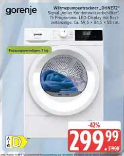 Marktkauf Gorenje wärmepumpentrockner „dhne72“ Angebot