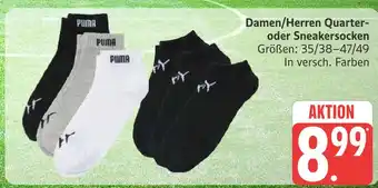 Marktkauf Puma damen/herren quarter- oder sneakersocken Angebot