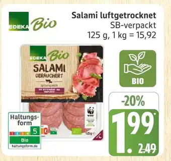 Marktkauf Edeka bio salami luftgetrocknet Angebot
