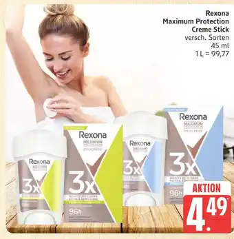 Marktkauf Rexona maximum protection creme stick stress control Angebot