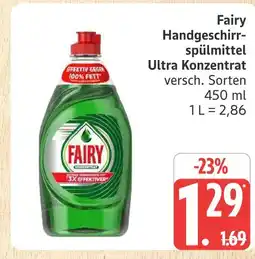 Marktkauf Fairy handgeschirrspülmittel ultra konzentrat Angebot