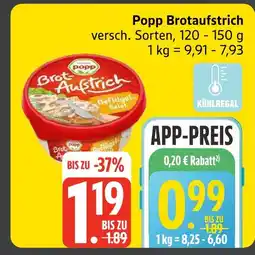 Marktkauf Popp brotaufstrich Angebot