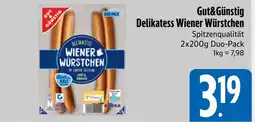 Edeka Gut&günstig delikatess wiener würstchen Angebot