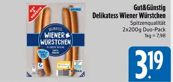 Edeka Gut&günstig delikatess wiener würstchen Angebot