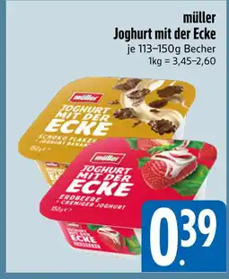 Edeka Müller joghurt mit der ecke schoko flakes joghurt banane Angebot