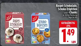Edeka Gut&günstig raspel-schokolade zartbitter Angebot