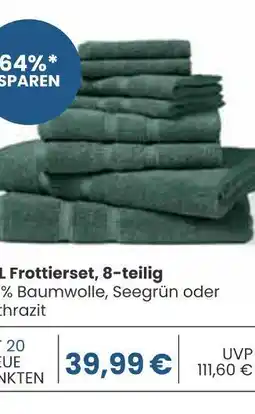 Edeka Frottierset, 8-teilig, seegrün Angebot