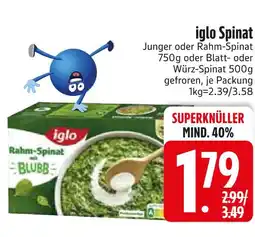 Edeka Iglo junger spinat Angebot