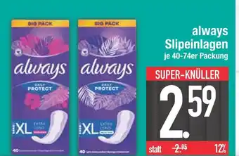 Edeka Always always slipeinlagen Angebot