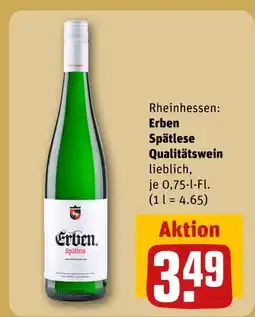 REWE Erben spätlese qualitätswein lieblich Angebot