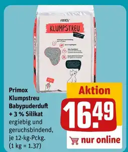 REWE Primox klumptreu babypuderduft + 3 % silikat Angebot