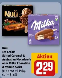 REWE Nuii ice cream salted caramel & australian macadamia Angebot