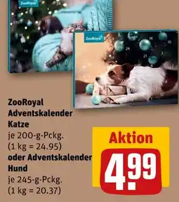 REWE Zooroyal adventskalender katze Angebot