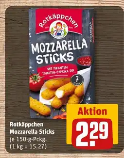 REWE Rotkäppchen mozzarella sticks Angebot