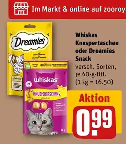 REWE Whiskas knuspertaschen Angebot