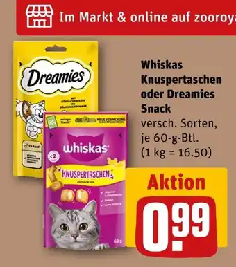 REWE Whiskas knuspertaschen Angebot