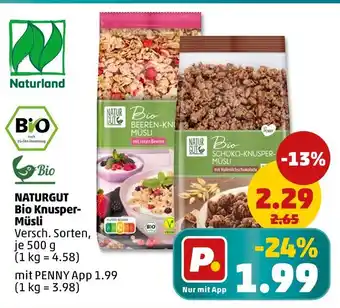 PENNY Naturgut bio beeren-knusper-müsli Angebot