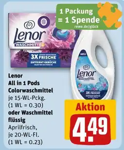 REWE Lenor all in 1 pods colorwaschmittel Angebot