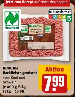 REWE Rewe bio hackfleisch gemischt vom rind und schwein Angebot