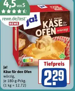 REWE Ja! käse für den ofen würzig Angebot