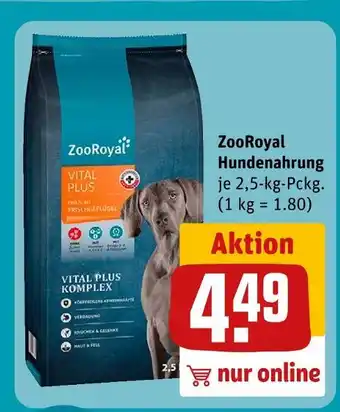 REWE Zooroyal hundenahrung vital plus komplex Angebot