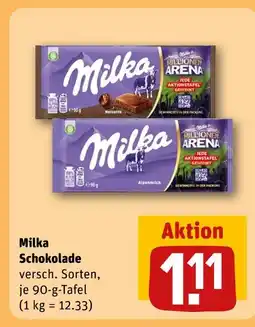 REWE Milka schokolade noisette Angebot