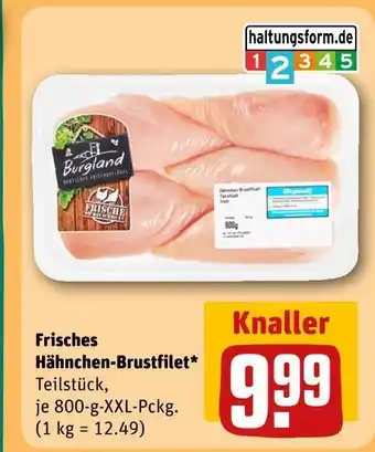 REWE Burgländ frisches hähnchen-brustfilet Angebot