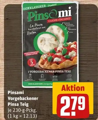 REWE Pinsami vorgebackener pinsa teig Angebot