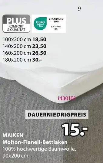 Jysk Molton-flanell-bettlaken Angebot