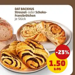 PENNY Dat backhus streusel- oder schoko-franzbrötchen Angebot