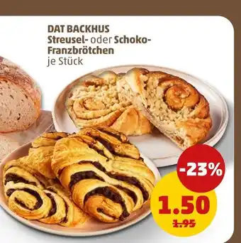 PENNY Dat backhus streusel- oder schoko-franzbrötchen Angebot