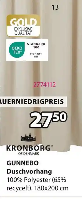 Jysk Kronborg gunnebo duschvorhang Angebot