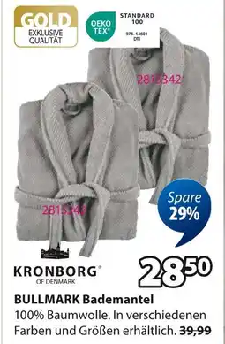 Jysk Kronborg bullmark bademantel Angebot