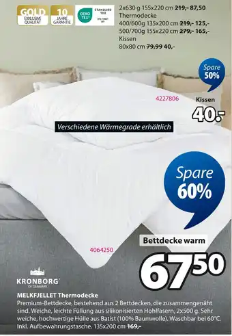 Jysk Kronborg melkfjellet thermodecke Angebot