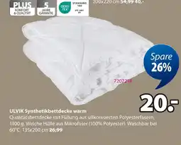 Jysk Ulvik synthetikbettdecke warm Angebot