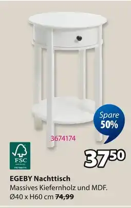 Jysk Egeby nachttisch Angebot