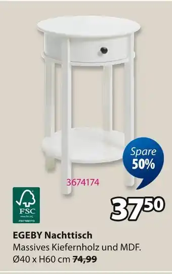 Jysk Egeby nachttisch Angebot