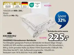Jysk Kronborg fagernes gänsedaunen-bettdecke 135x200 cm Angebot