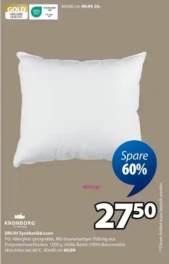 Jysk Bruri synthetikkissen Angebot