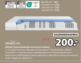 Jysk Hegga taschenfederkernmatratze medium Angebot