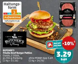 PENNY Butcher's by penny frische beef burger patties Angebot